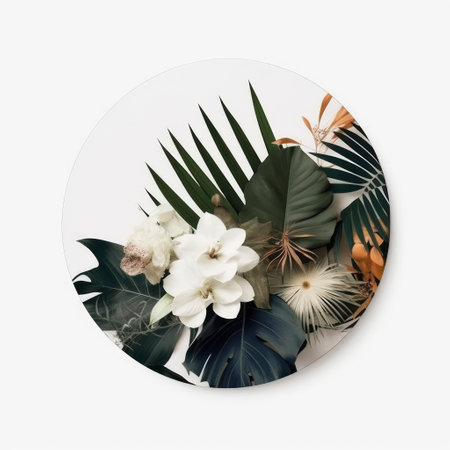 Beautiful vector watercolor bouquet with flowers. Illustration.の素材