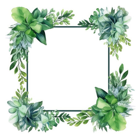 Watercolor hand painted floral wreath with roses and leaves isolated on white backgroundの素材