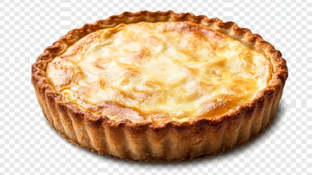 This image features a freshly baked savory quiche, showcasing a golden brown crust and a creamy filling, perfect for breakfast or brunch gatherings. Enjoy!の素材