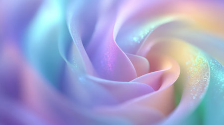 Experience a mesmerizing swirl of soft pastel hues in this abstract floral design. The gentle colors and textures create a serene and dreamy visual.の素材