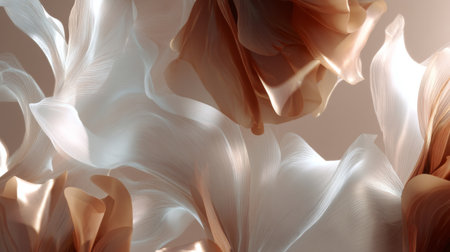 Explore the beauty of flowing abstract textures that evoke serenity. Soft neutral tones and delicate details create an artistic background perfect for various creative projects.の素材