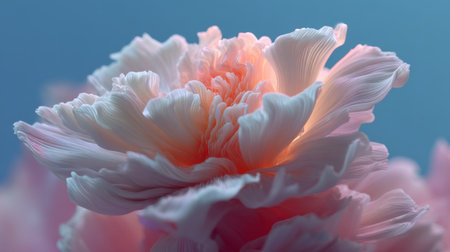 This stunning image showcases an abstract floral design characterized by soft pastel petals. The gentle light enhances the delicate features, creating a serene atmosphere.の素材