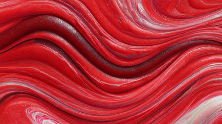 This captivating abstract image showcases vibrant red patterns with smooth waves, perfect for creative projects, backgrounds, or artistic themes that inspire innovation.の素材
