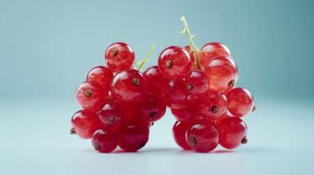 A stunning close-up of red currants, showcasing their bright color and glossy texture. Ideal for culinary uses, healthy snacks, or as a vibrant display on tables.の素材