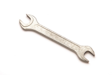 simple spanner on white background