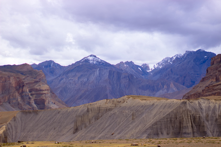Beautiful picture of the mountain ranges of the Himalayan mountains.の写真素材