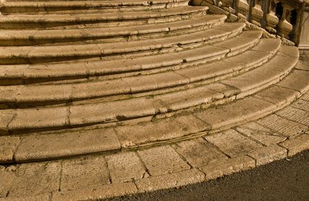 Ancient stairway in the warm afternoon sun