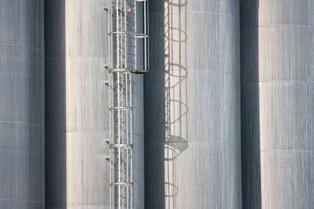 Detail of some big silo's of a Dutch factoryの写真素材