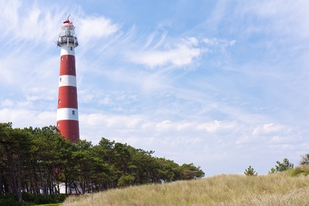 Dutch Lighthouse of island Amelandの写真素材