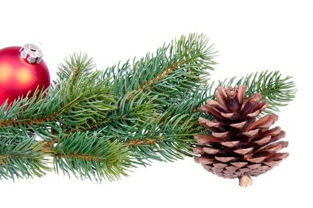Christmas decoration isolated on a white backgroundの写真素材