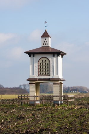Big pigeon house in a rural landscapeの写真素材