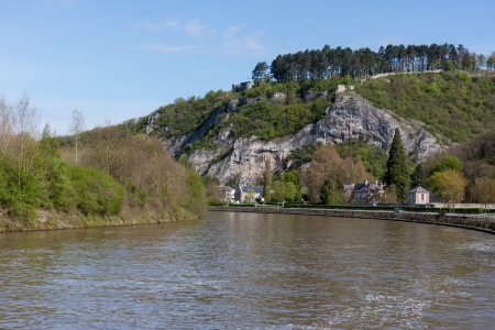 River Meuse in Belgium Ardennesの写真素材