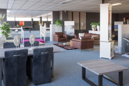 Showroom of modern furniture storeのeditorial素材