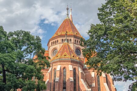 View at calvinist Reformed Church in Budapest Hungary