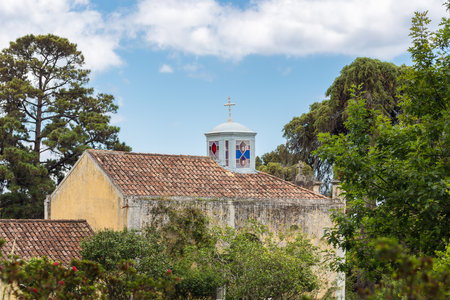 Little chapel near Palheiro Gardens at Portugese Madeira Islandの写真素材