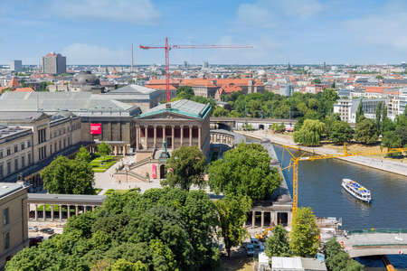 View from Berliner Dom at Museum island with Alte Nationalgalerieのeditorial素材