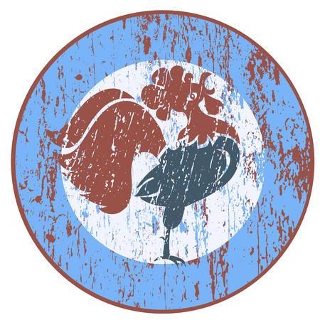 Antique shabby cock iconのイラスト素材