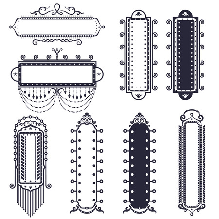 Black and white silhouette of a neon sign.のイラスト素材