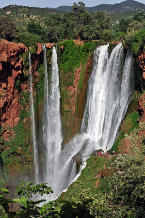 Waterfall Cascade D Ouzou. Morocco.の写真素材