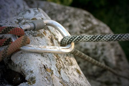 Carabiner which protect a climbing