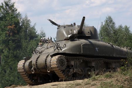 American tank Sherman M41A GRIZZLI from WW IIの写真素材