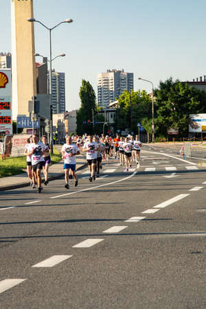 3 Rd Wizz Air Katowice Half Marathon, Katowice, Silesia, Poland. June 19, 2021. This year Wizz air Katowice Marathon was with half marathon, a relay marathon and race 5 km.のeditorial素材