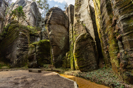 Adrspach-Teplice Rocks National Nature Reserve. Elephant square. Bohemia region, Czech Republicの写真素材