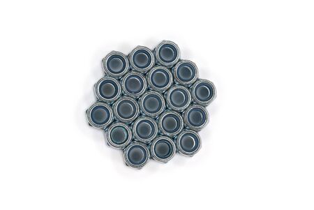 Nuts / Bolts / Screws closeup on white background