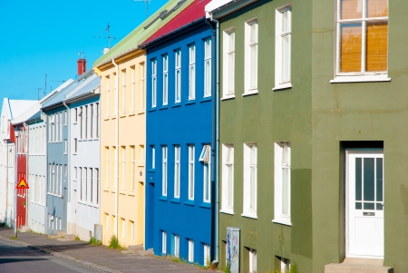 Colorful houses, Reykjavik, Iceland の写真素材
