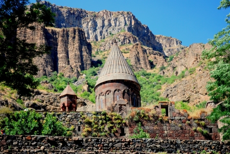 Old  Monastery of Geghard in Armenia のeditorial素材