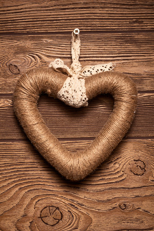 Love. The rope is rolled into a heart shape.Heart Shape, Lasso, Rope, Sign, Symbolの写真素材