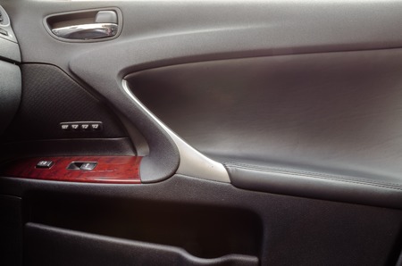Door handle inside the car.の写真素材