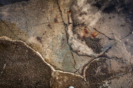 Closeup shot of little whirlpools on water surfaceの写真素材