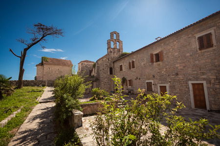 Beautiful landscape of ancient basilica at fortress