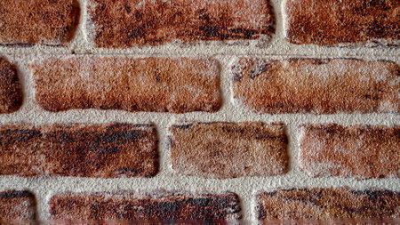 Red brick wall texture. Abstract background or backdrop.