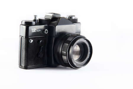 Old black classic USRR camera. Perfect for ads.