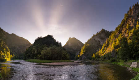 Panorama of the Polish Pieninyの写真素材