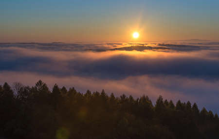 Dawn in the mountainsの写真素材