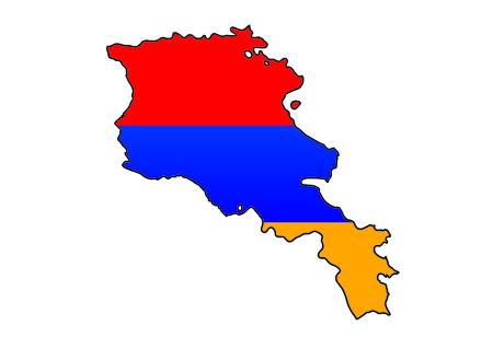 Map of Armenia, Republic of Armenia, Hayastani Hanrapetutyunのイラスト素材