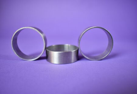 Metal wheels.