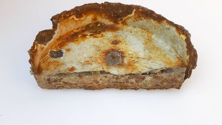 Old, rusty dish.の写真素材