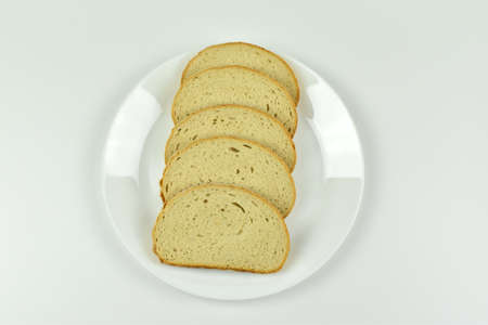 Sliced slices of bread.の写真素材
