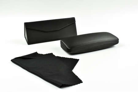 Black glasses case.の写真素材