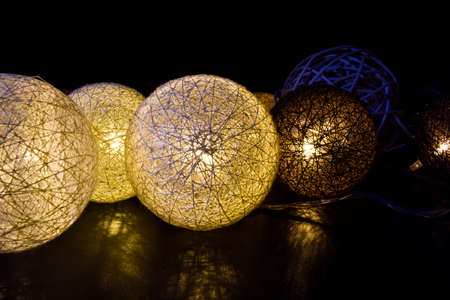 Colorful, decorative, LED lamps.