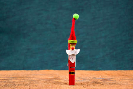 Santa-shaped laundry clip.の写真素材