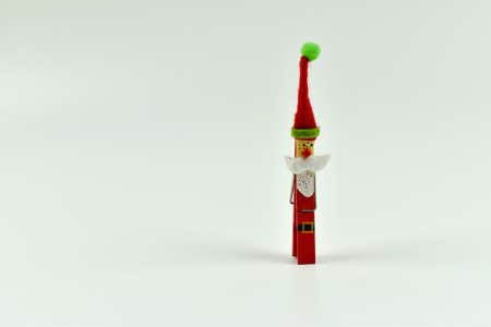 Santa-shaped laundry clip.の写真素材