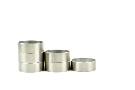 Metal round rings.の写真素材