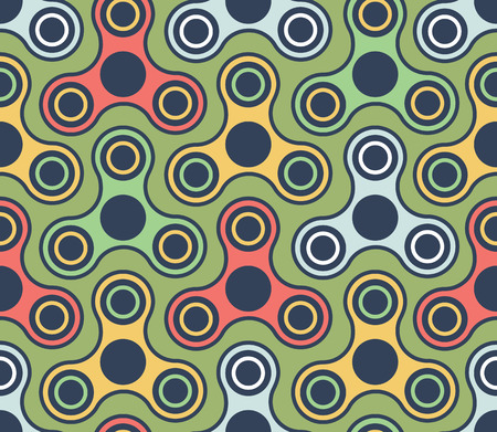 Pattern with fidget spinner.のイラスト素材