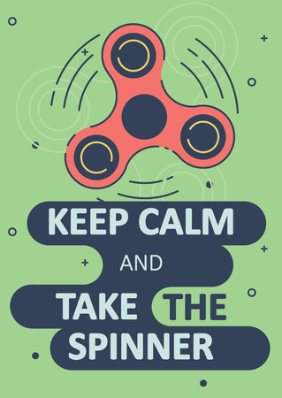 Poster with fidget spinner and textのイラスト素材