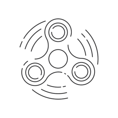 Fidget spinner icon - toy for stress relief and improve concentration.のイラスト素材
